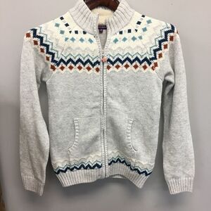Sergeant Major | Wool Blend Fair Isle Zip Sweater